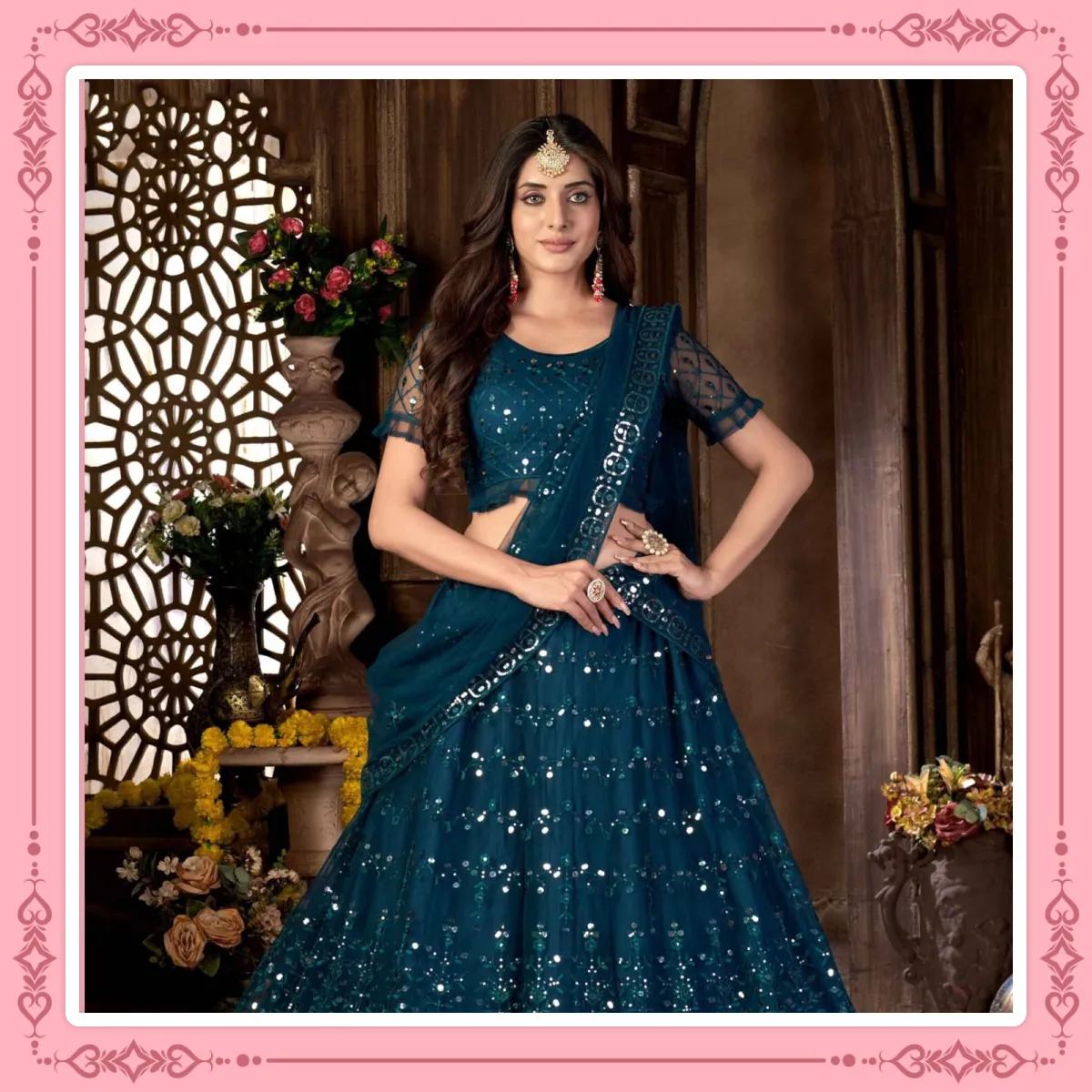 Mirror Work Lehenga Choli